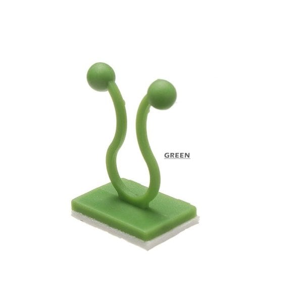 Крючок на липучке для растений, зеленый, размер M, 10шт