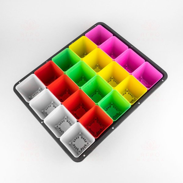 Пластиковая кассета 20 ячеек разноцветная