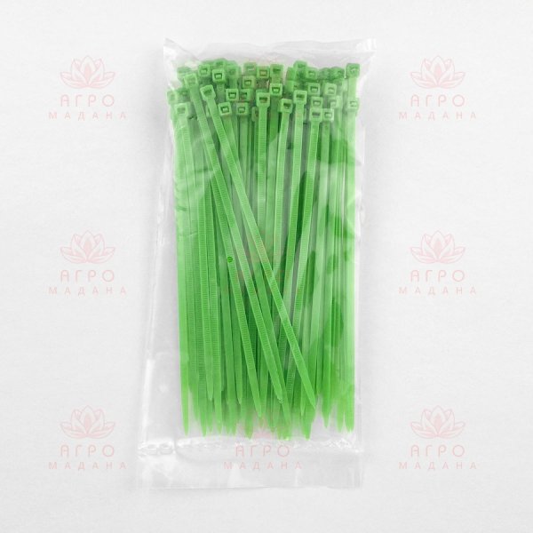 Стяжка для растений зеленая 15см - 100 штук