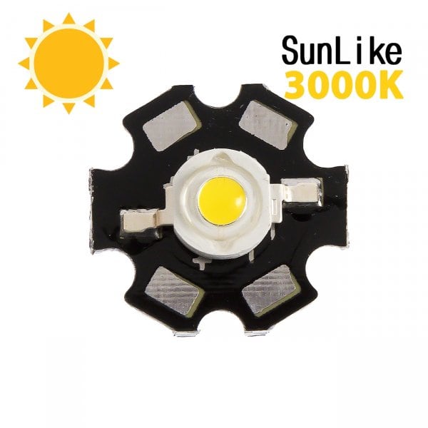 Фито светодиод 3 Вт SunLike 3000K на PCB &quot;звезда&quot;