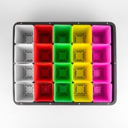 Пластиковая кассета 20 ячеек разноцветная