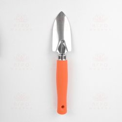 Набор садовых инструментов, 3 предмета - грабли, две лопатки с пластиковой оранжевой ручкой