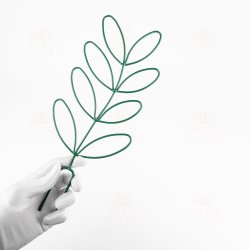 Опора для растений с u-образной ножкой &quot;Ветка с листьями&quot; зеленая